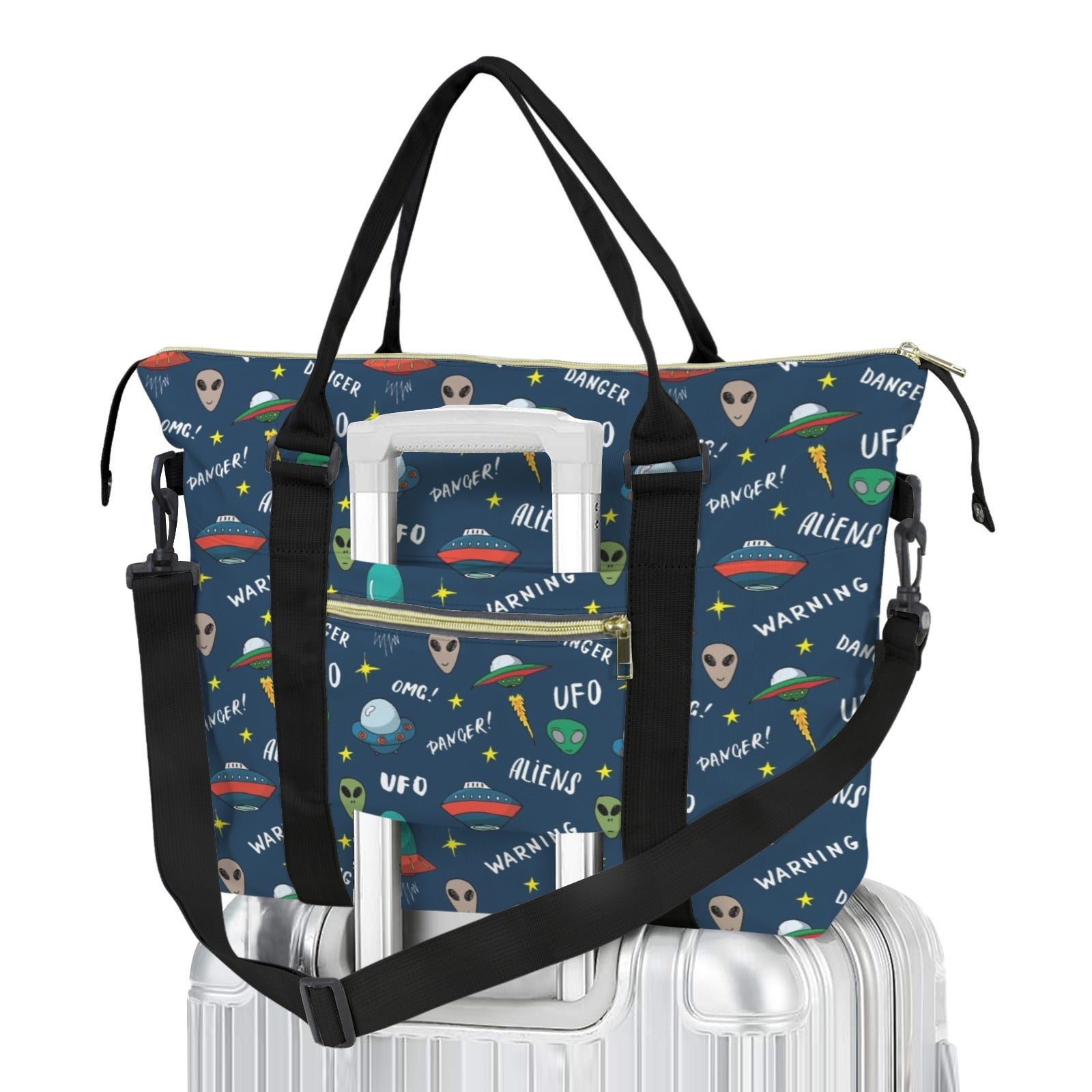 UFO's And Aliens Duffle Bag-Simple (Model 1715) One Size Duffle Bag-Simple (1715)