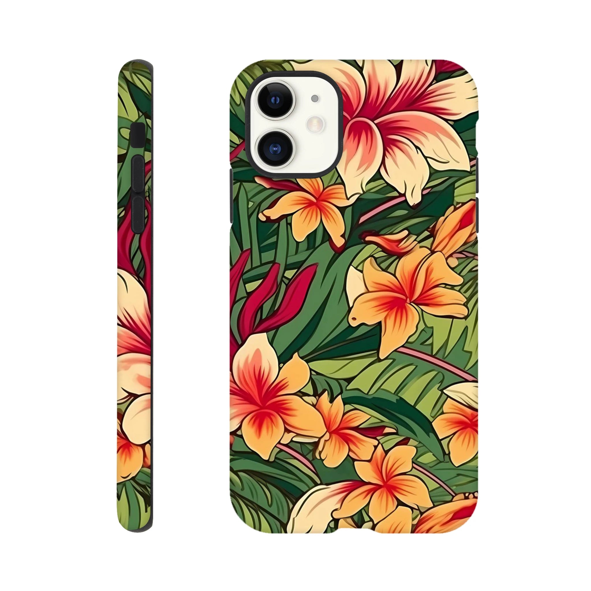 Vintage Hawaiian Floral - Apple iPhone Tough case iPhone Tough Case Globally Fulfilled Plants Surf