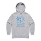 Maybe Coffee Is Addicted To Me - Womens Hoodie Grey Marle Womens Hoodie Coffee Printed In Australia