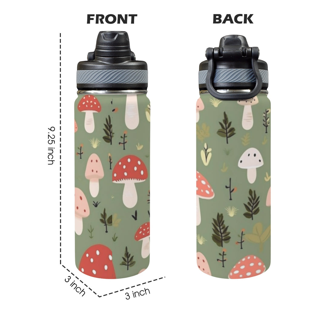Toadstools - Insulated Water Bottle with Dual-Use Lid (18oz) Insulated Water Bottle with Dual-Use Lid (18oz) Printed Offshore