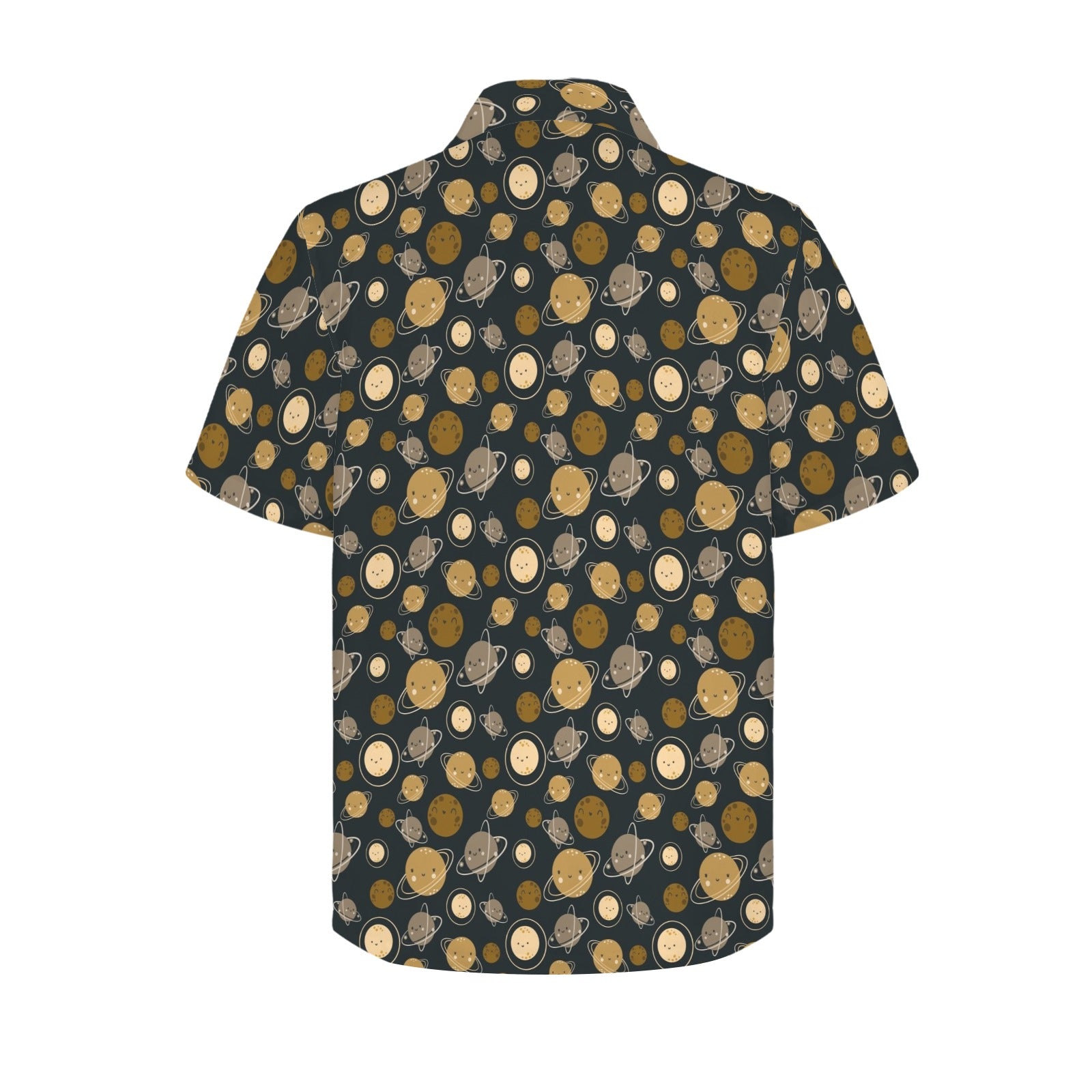 Planets - Men's Short Sleeve Hawaiian Shirt Men's Hawaiian Shirt (New) Printed Offshore Space