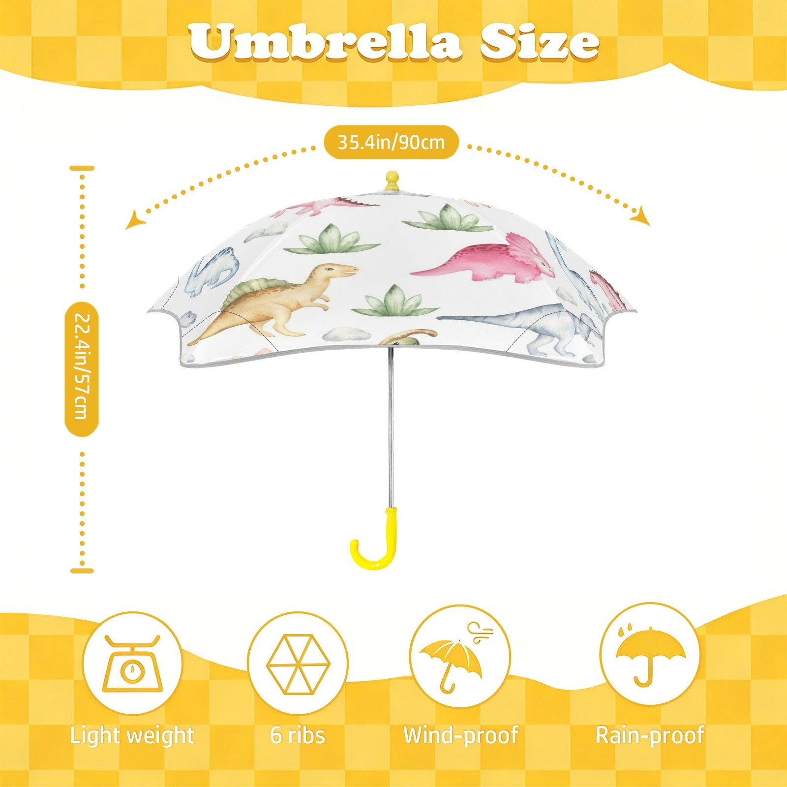 Dinosaur Garden Kids Safe Round Corner Umbrella Kids Safe Round Corner Umbrella animal Printed Offshore