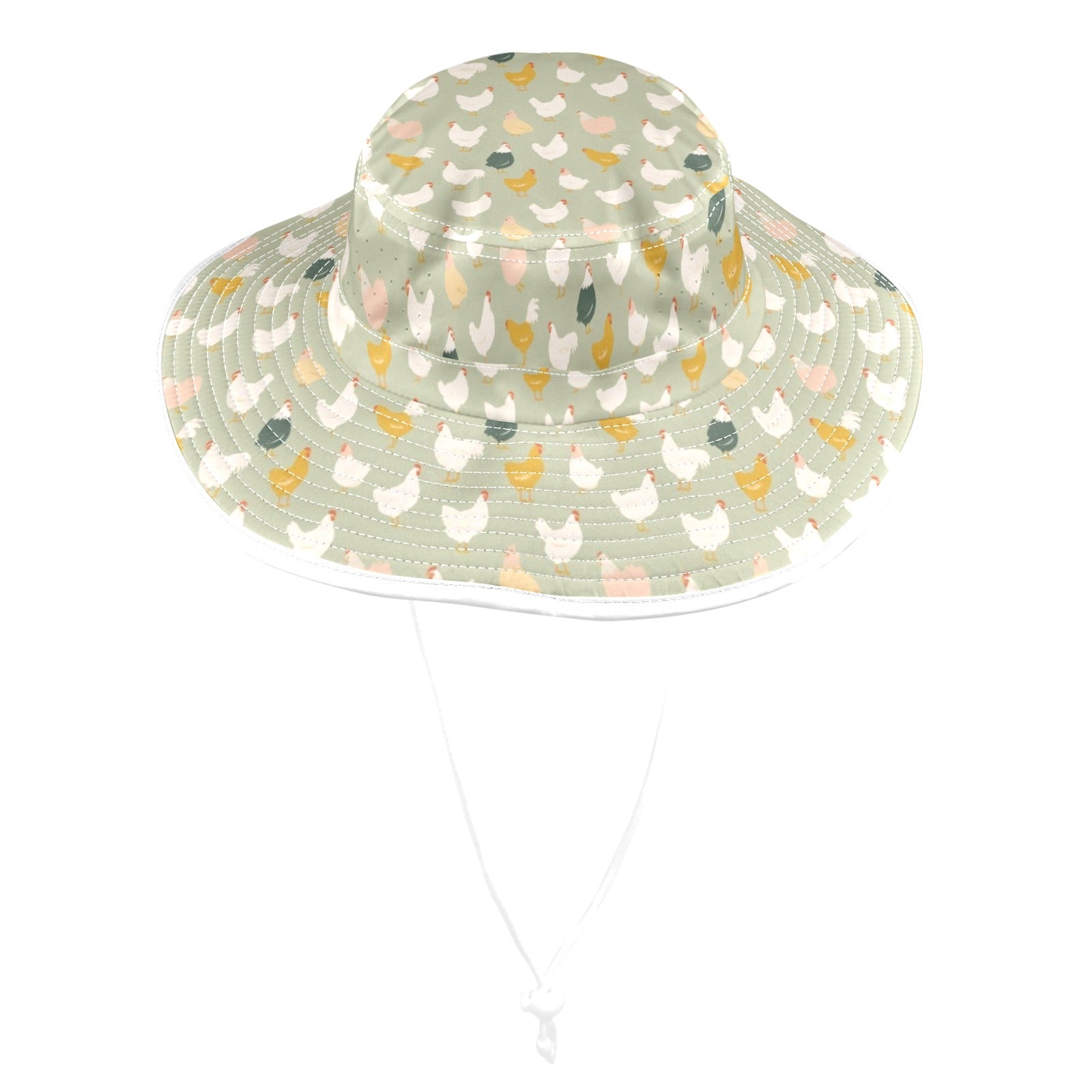 Chicken Life Wide Brim Bucket Hat Wide Brim Bucket Hat Birds Printed Offshore