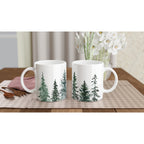 Trees - White 11oz Ceramic Mug White 11oz Mug Globally Fulfilled Plants