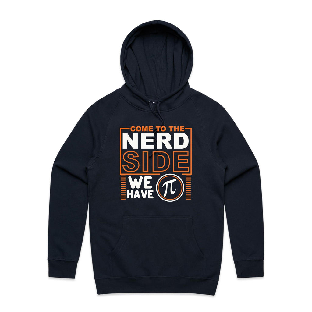 Come To The Nerd Side, We Have Pi - Mens Hoodie Navy Mens Hoodie Maths Printed In Australia Sci Fi
