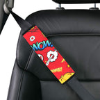 Comic Book Red Car Seat Belt Cover 7''x10'' (Pack of 2) Car Seat Belt Cover 7x10 (Pack of 2) comic Printed Offshore