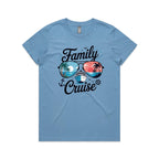 Family Cruise Womens Cruise T-shirt Carolina Blue Womens Cruise T-shirt Cruise Printed In Australia