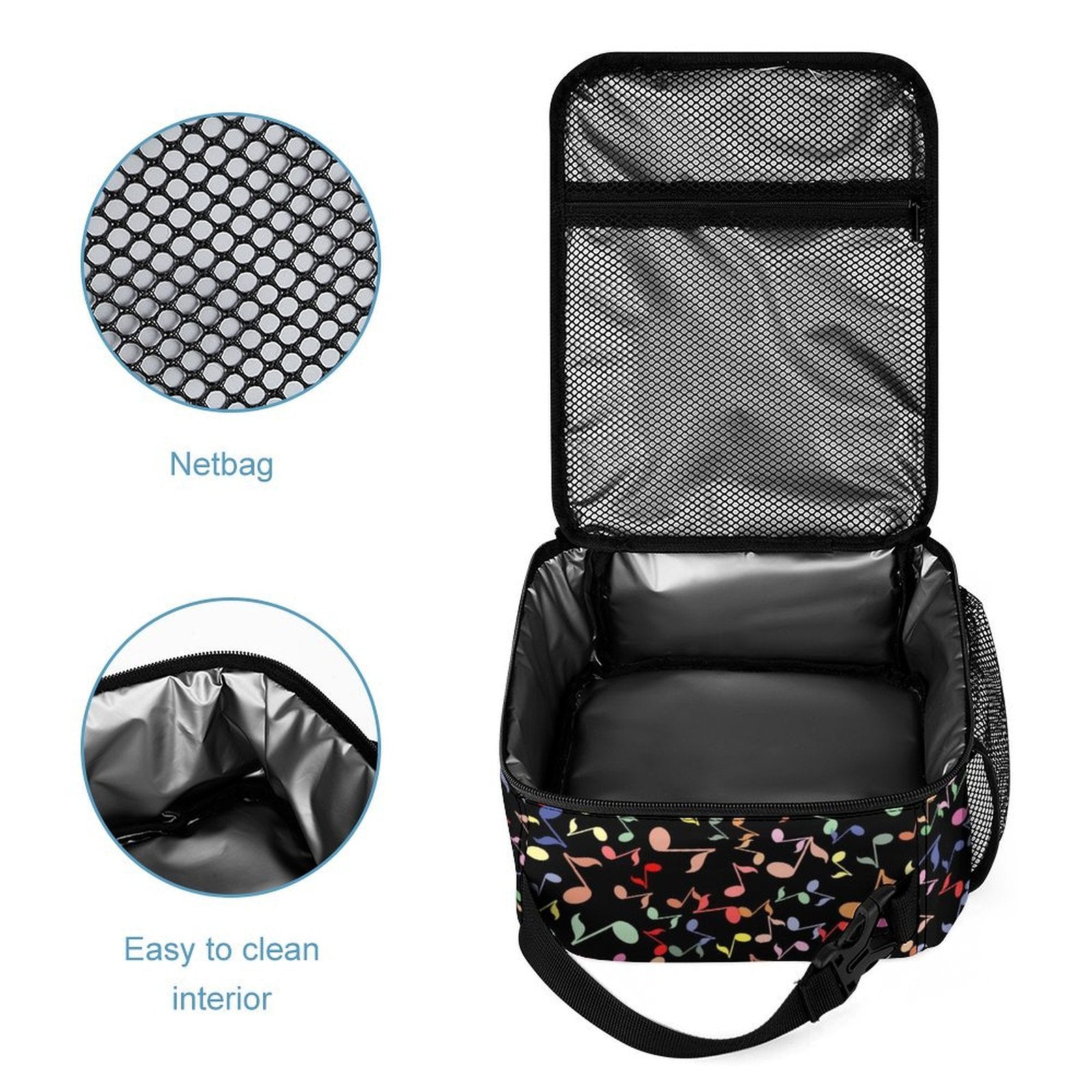 Quavers, Colourful Music Notes Backpack, Lunch Bag & Pencil Case Set