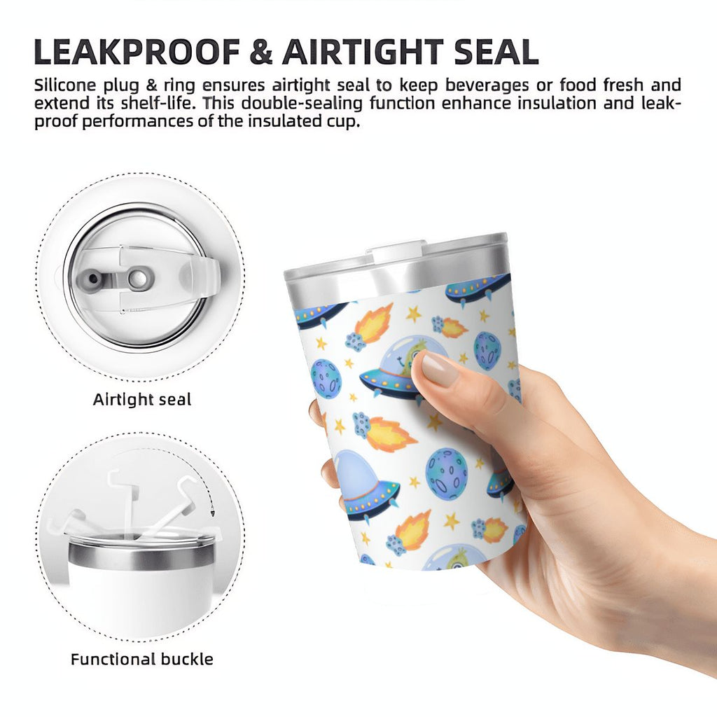 UFO's Small Stainless Steel Travel Mug Cup 12oz/350ml