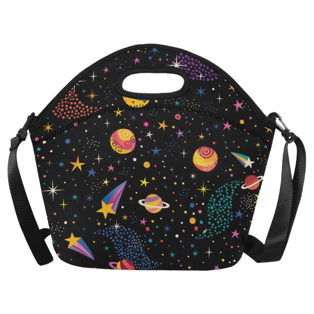 Colourful Space - Neoprene Lunch Bag One Size Neoprene Lunch Bag Printed Offshore