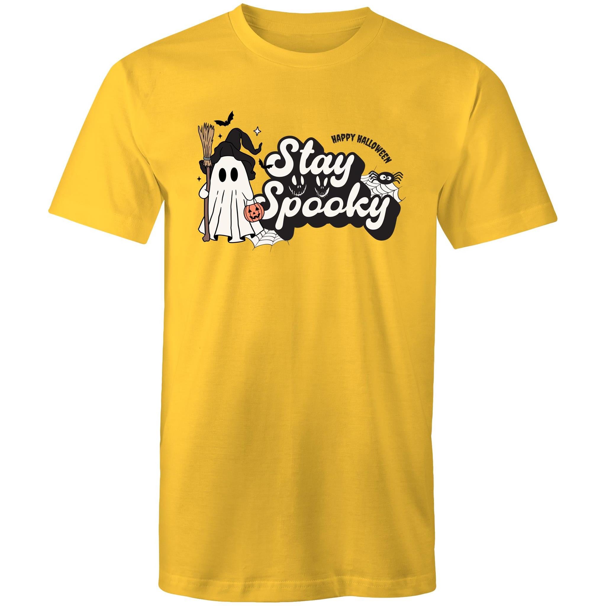 Stay Spooky, Halloween - Mens T-Shirt Yellow Mens T-shirt Halloween Printed In Australia