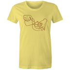 Barista Pouring Coffee - Womens T-shirt Yellow Womens T-shirt Coffee Printed In Australia