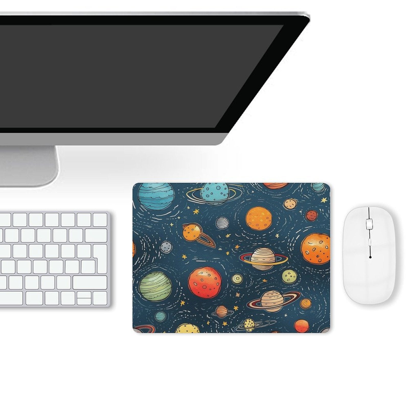 Galaxy - Leather Mouse Pad Leather Mouse Pad Printed Offshore Space