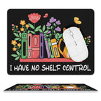 I Have No Shelf Control, Reading - Leather Mouse Pad white One size Leather Mouse Pad Printed Offshore Reading