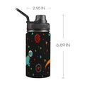 Astronaut Dinosaurs Kids Water Bottle with Chug Lid (12 oz) One Size Kids Water Bottle with Chug Lid Printed Offshore Space