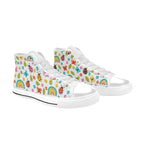 Ladybugs And Rainbows - Kids' High Top Canvas Shoes Kids High Top Canvas Shoes animal Printed Offshore