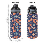 Cute Fox - Insulated Water Bottle with Dual-Use Lid (18oz) Insulated Water Bottle with Dual-Use Lid (18oz) animal Printed Offshore