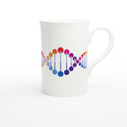 DNA - White 10oz Porcelain Slim Mug Porcelain Mug Globally Fulfilled Science