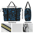 Blue Squiggle Duffle Bag-Simple (Model 1715) Duffle Bag-Simple (1715)