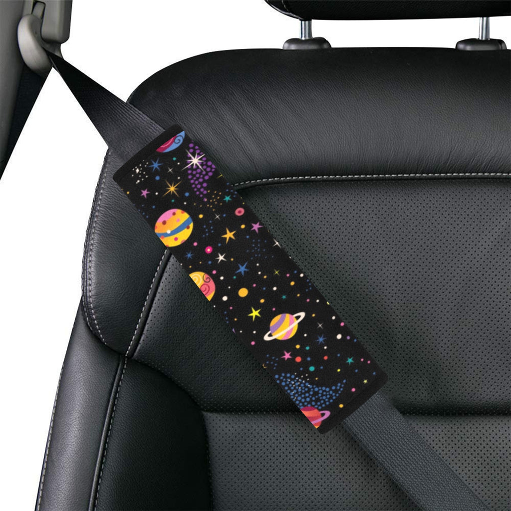 Space Car Seat Belt Cover 7''x10'' (Pack of 2) Car Seat Belt Cover 7x10 (Pack of 2) Printed Offshore Space