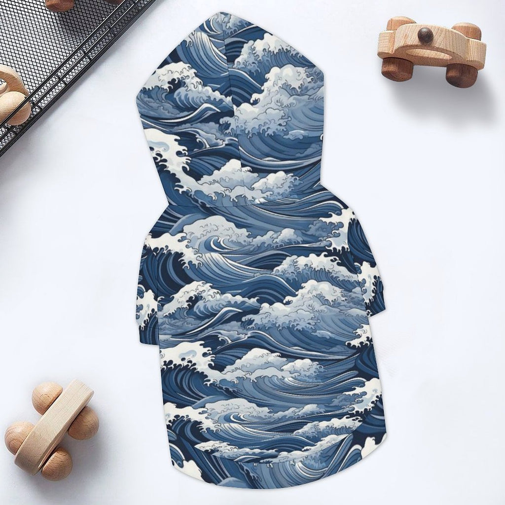 Japanese Waves Pet Hoodie (Small Size)