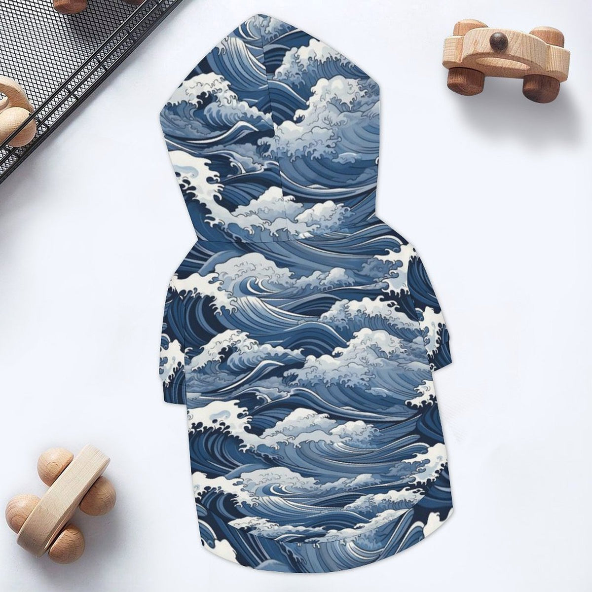 Japanese Waves Pet Hoodie (Small Size)