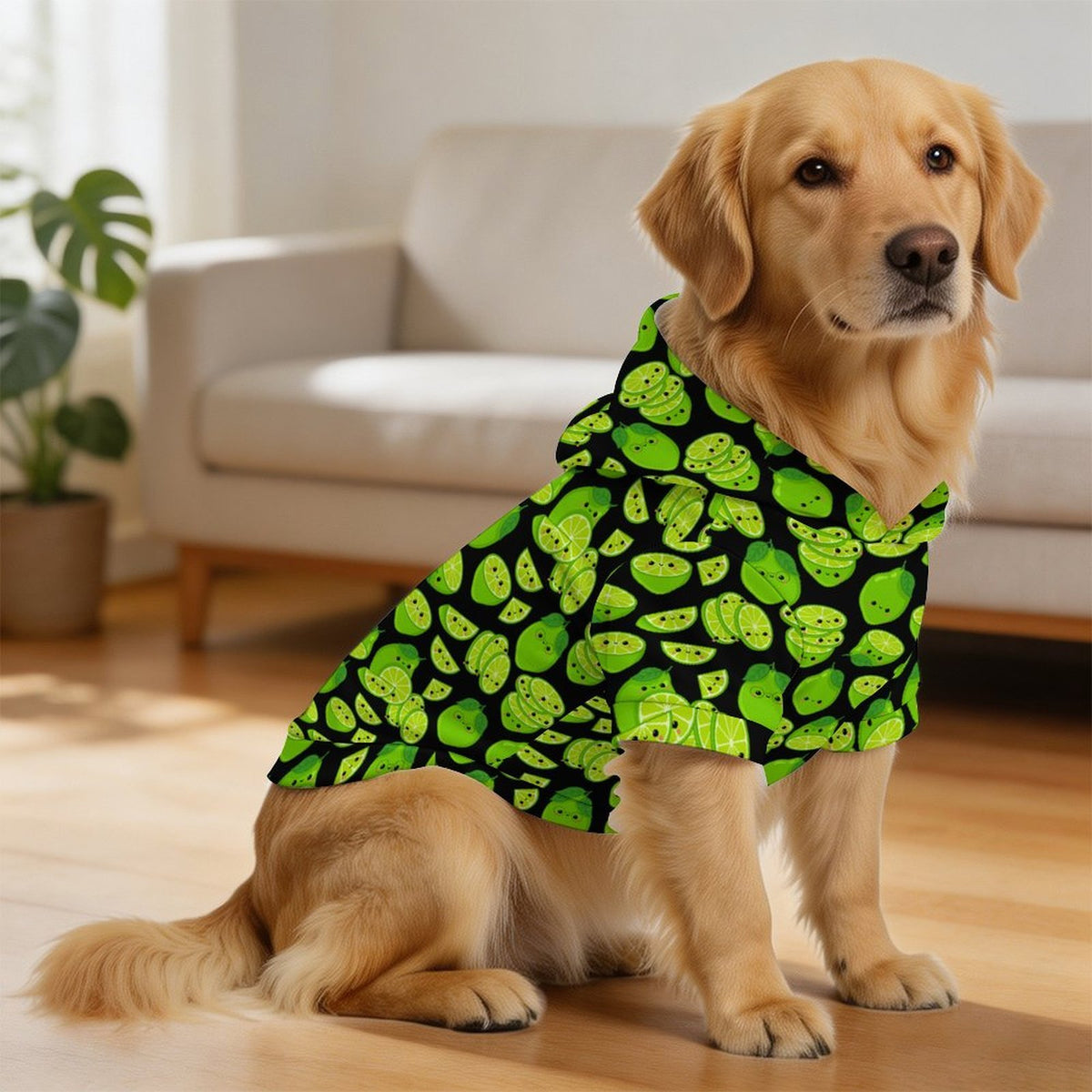 Cute Limes Pet Hoodie (Large Size)