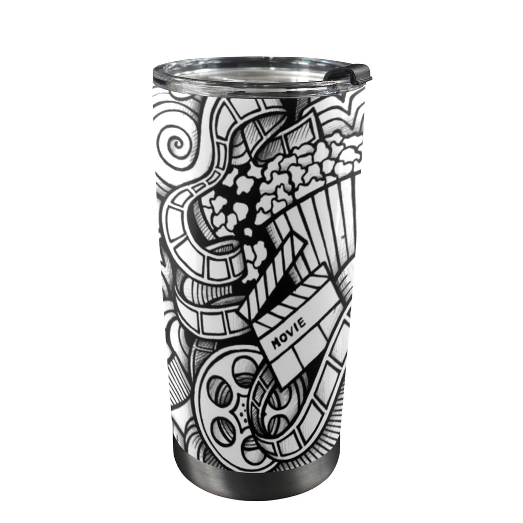 Entertainment - 20oz Mobile Tumbler with Lid (Black Lock) One Size 20oz Travel Mug Printed Offshore
