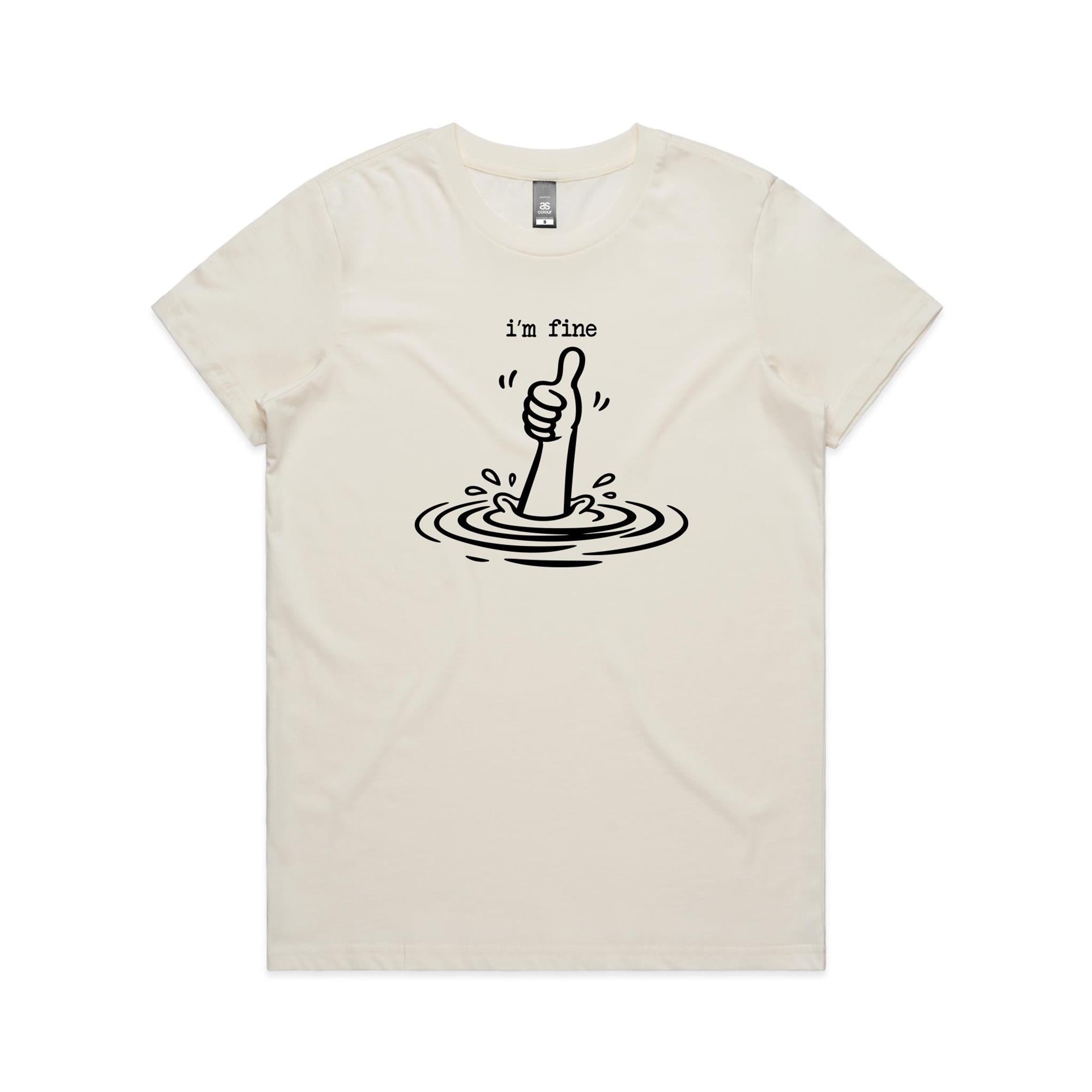 I'm Fine Drowning Thumbs Up Women's AS Colour T-shirt