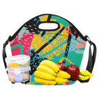 Bright And Colourful - Neoprene Lunch Bag Neoprene Lunch Bag Printed Offshore