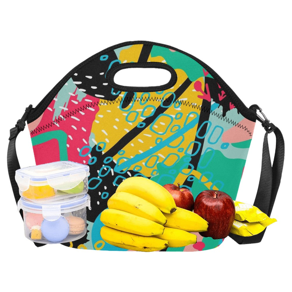 Bright And Colourful - Neoprene Lunch Bag Neoprene Lunch Bag Printed Offshore