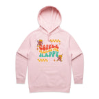 Coffee Makes Me Happy - Womens Hoodie Pink Womens Hoodie Coffee Printed In Australia