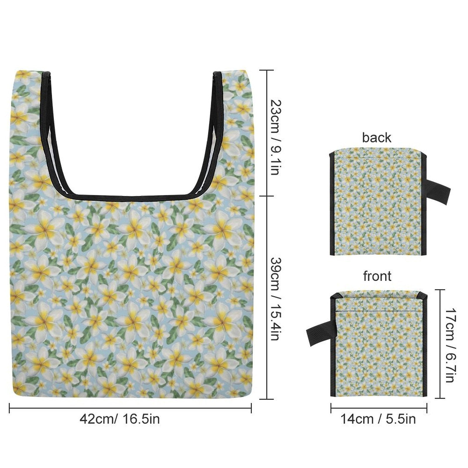 Delicate Frangipani Foldable Shopping Bag