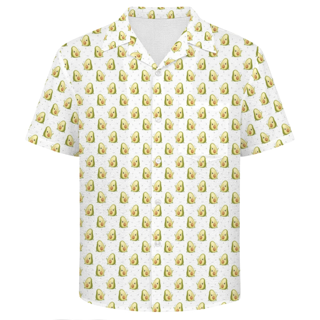 Winking Avocados Men's Crinkle Hawaiian Shirt Men's Crinkle Hawaiian Shirt Food Printed Offshore