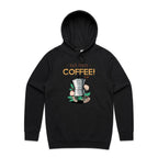 But First, Coffee - Mens Hoodie Black Mens Hoodie Coffee Printed In Australia
