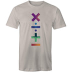 Math Symbols - Mens T-Shirt Light Grey Mens T-shirt Maths Printed In Australia