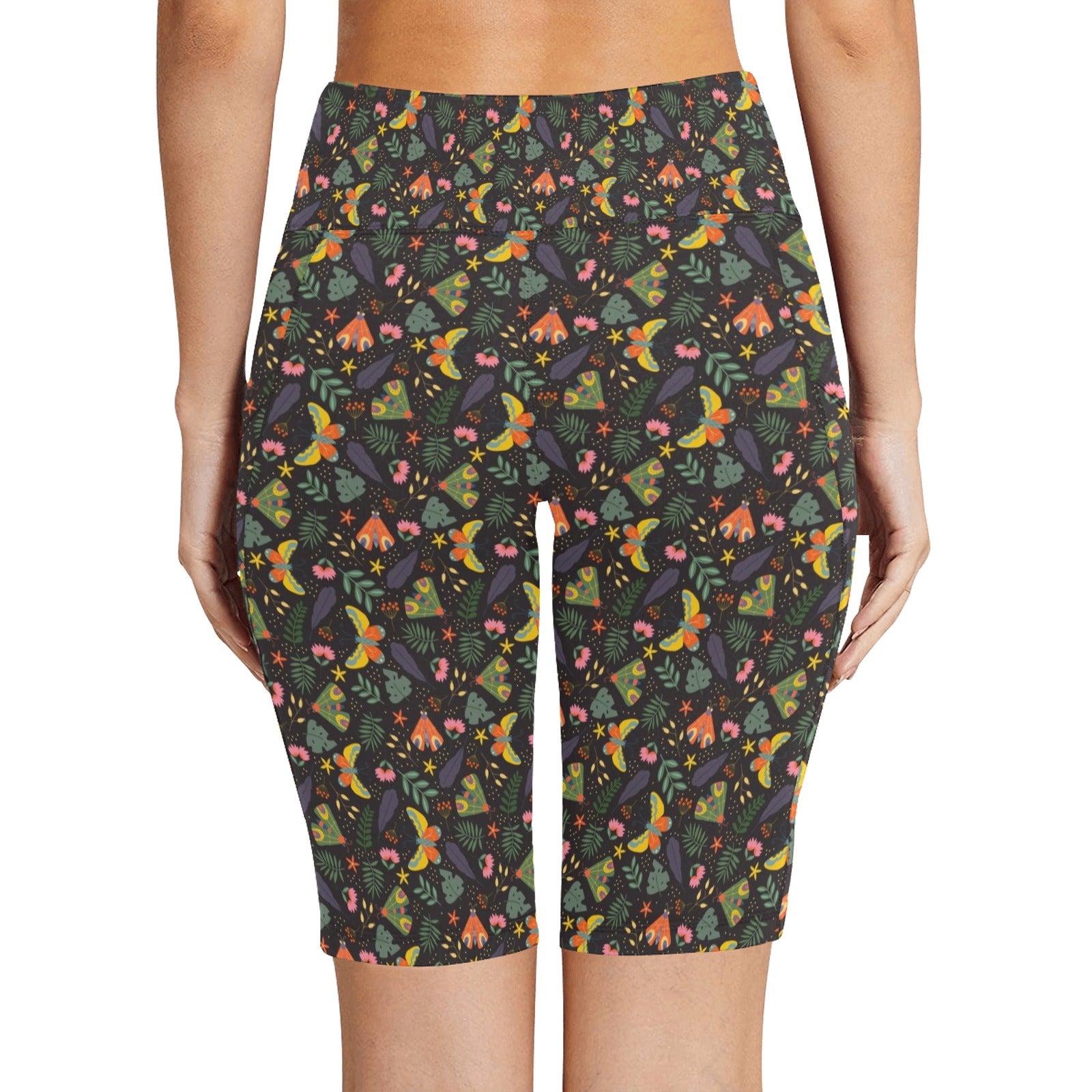 Dark Butterfly Women's Bike Shorts With Side Pockets