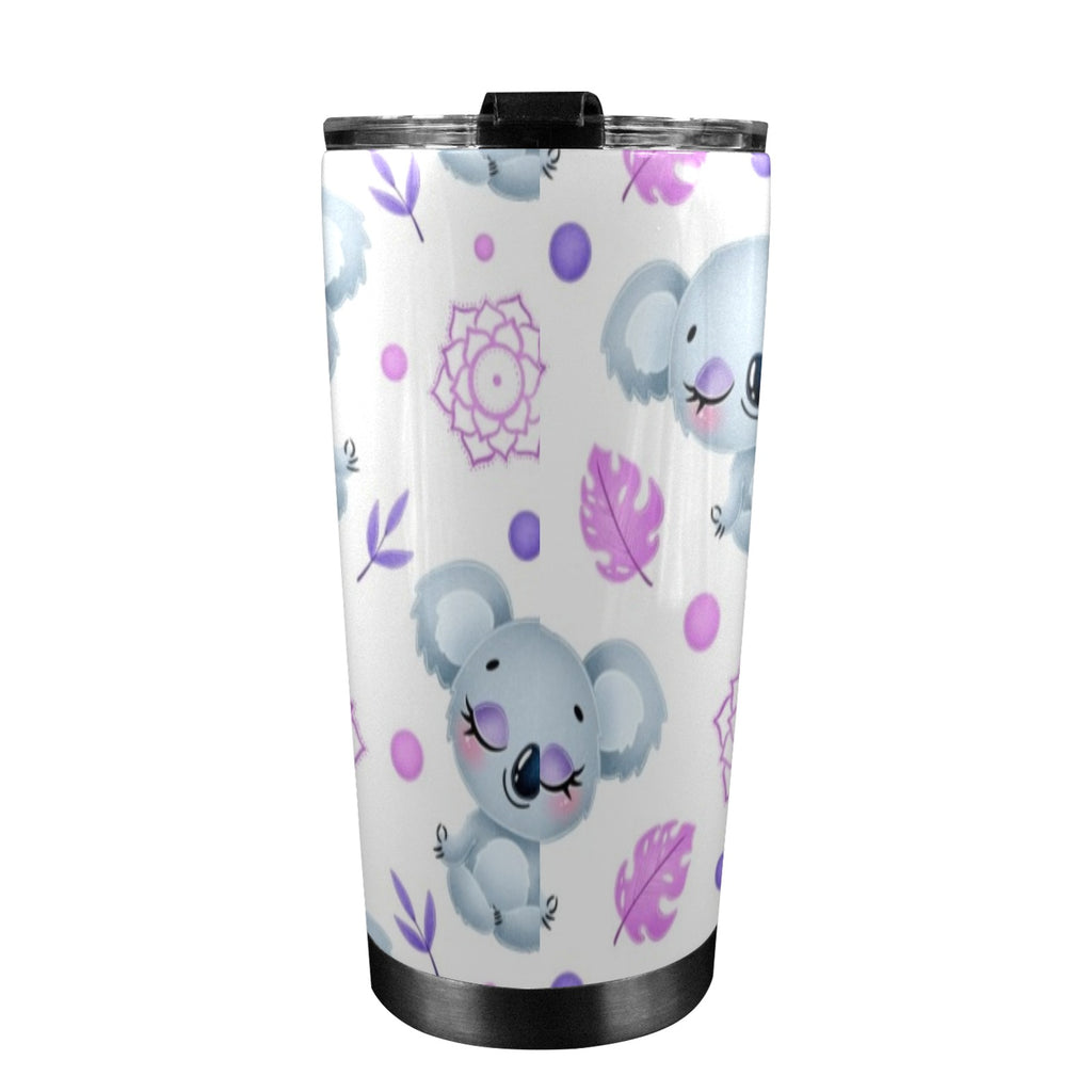 Zen Koala 20oz Mobile Tumbler with Lid (Black Lock) 20oz Travel Mug animal Australia Printed Offshore