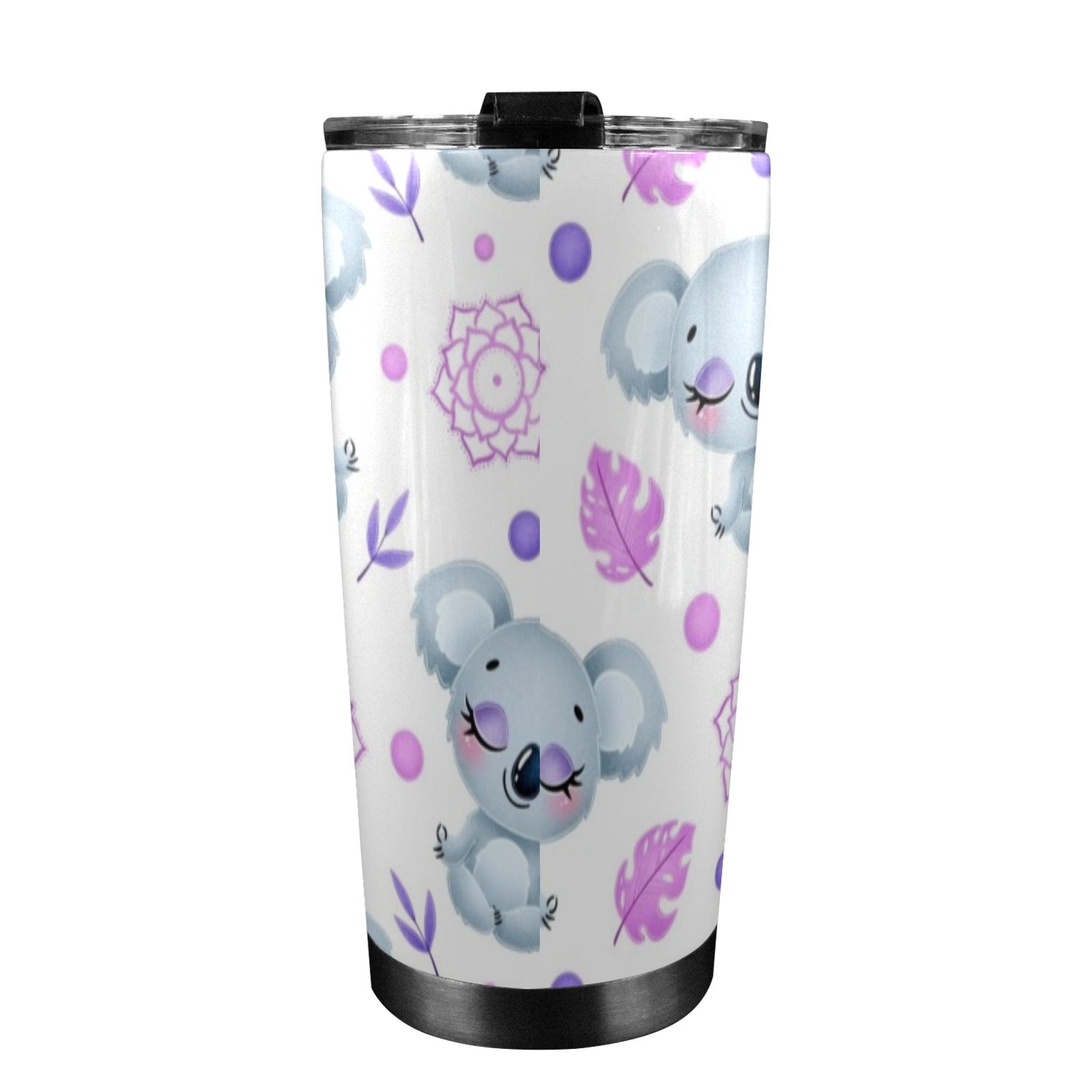 Zen Koala 20oz Mobile Tumbler with Lid (Black Lock) 20oz Travel Mug animal Australia Printed Offshore