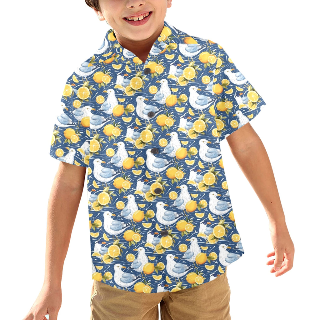 Lemon Seagull Junior Kids Hawaiian Shirt