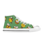 Busy Bees Kids High Top Canvas Shoes Kids High Top Canvas Shoes animal Printed Offshore