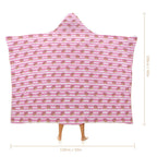 Pink Doughnut Stripes Kids Hooded Blanket 100cm x 130cm