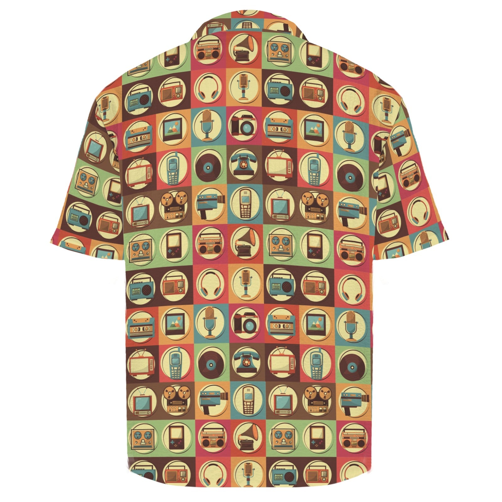 Retro Life Men's Crinkle Hawaiian Shirt