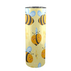 Bright Bees - 20oz Tall Skinny Tumbler with Lid and Straw