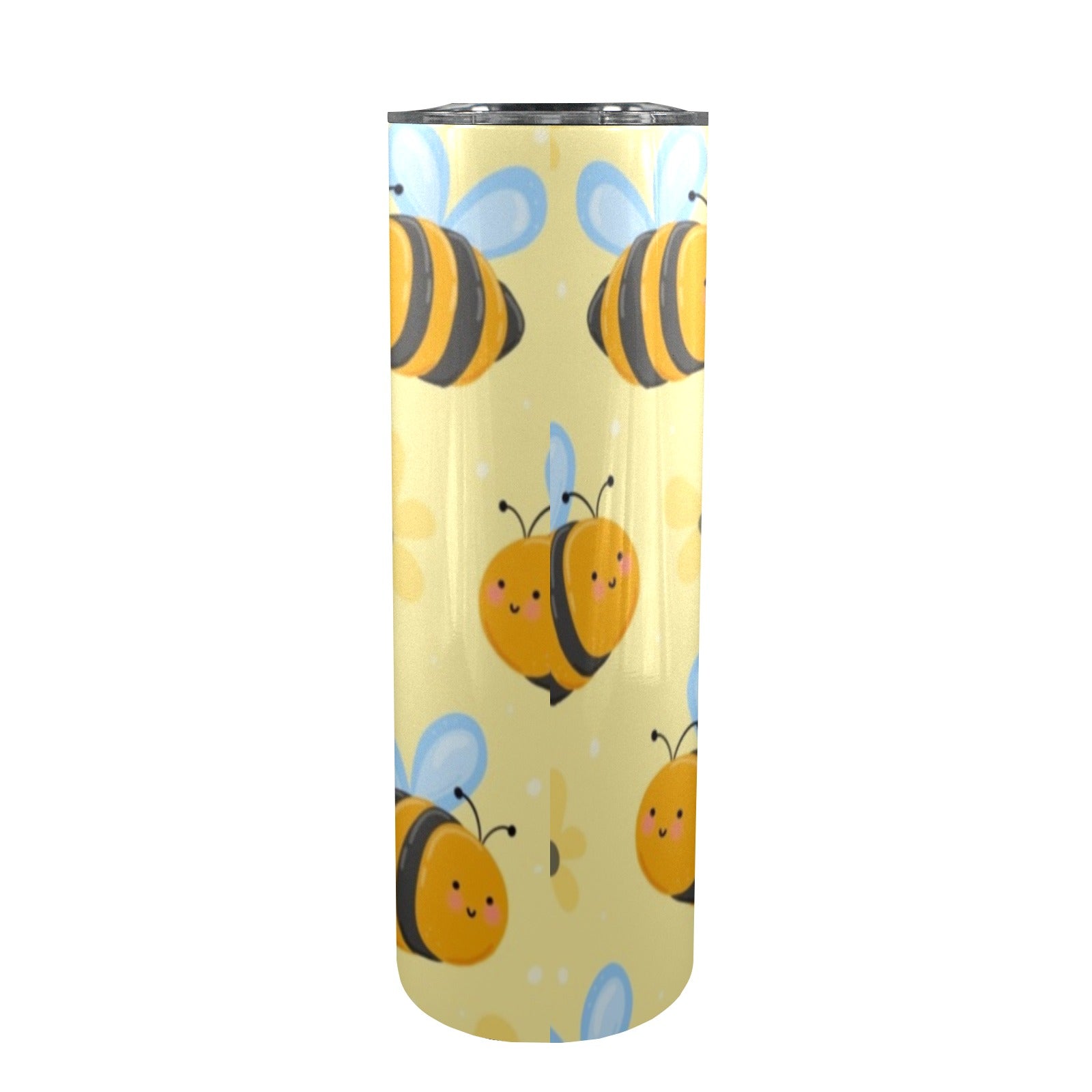 Bright Bees - 20oz Tall Skinny Tumbler with Lid and Straw