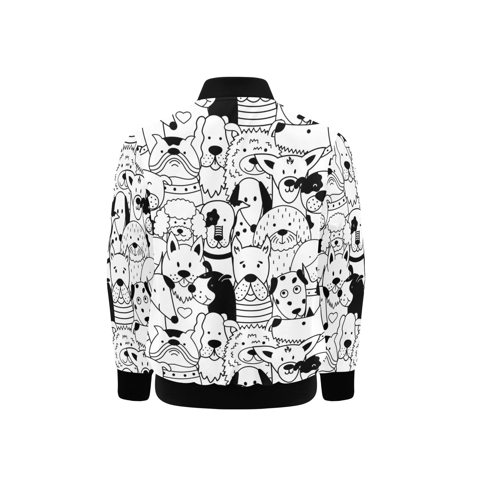 Black And White Dogs Kids Bomber Jacket Kids Bomber Jacket animal Printed Offshore