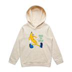 Banana, Time To Split - Kids Hoodie Ecru Kids Hoodie Printed In Australia