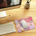 Abstract Roses Leather Mouse Pad Leather Mouse Pad Plants Printed Offshore