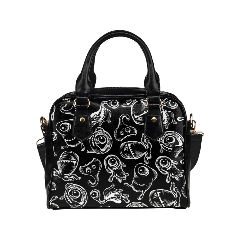 Monsters In Black And White - Shoulder Handbag (Model 1634) Shoulder Handbags (1634)