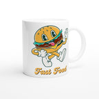 Fast Food White 11oz Ceramic Mug White 11oz Mug food Globally Fulfilled Retro